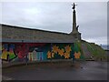 SN5781 : Mural in shelter below Aberystwyth war memorial by David Smith