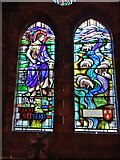 SJ3670 : Stained glass window (Psalm 23) in All Saints Church, Saughall by David Smith