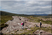 NC1608 : Seeking a cairn for the path from Knockan to Cùl Beag by Julian Paren