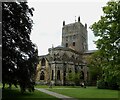 SO8932 : Tewkesbury Abbey - View from near St Mary's Cottage by Rob Farrow