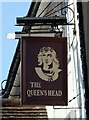 TM1473 : Sign for the Queens Head public house by JThomas