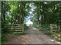 Gate on the road to Leysters