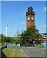 Chimney and water tower, Stobhill Hospital