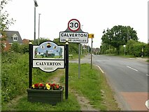 SK6049 : Calverton village signs by Alan Murray-Rust