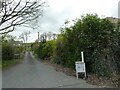 Farm access road with eggs for sale, Erwood