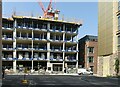 SK5739 : Student apartments under construction on Traffic Street by Alan Murray-Rust