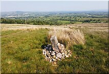 SD7942 : Way Marker Stones on lower slopes of Pendle Hill by Anthony Parkes