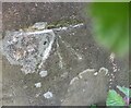 Benchmark cut into stone gatepost, Boat Lane, Aldwark