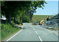 A4120 in Ponterwyd at new housing development