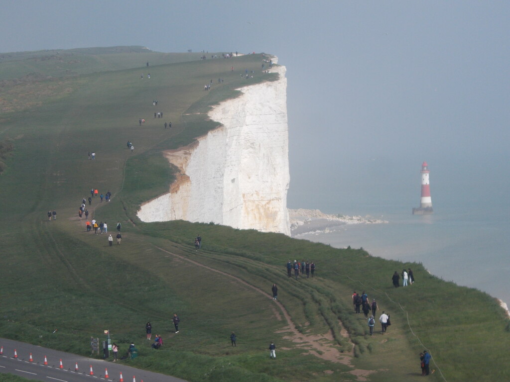 Walkers At Beachy Head Peter S Geograph Britain And Ireland