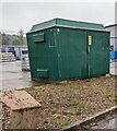 Dark green cabinet in  Usk Vale Park, Pontypool