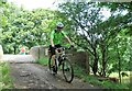 Cyclist on Pickerings Bridge