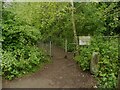 Footpath 67 entering Woodlands Country Park