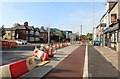 Cycle lane on Milton Road, Cambridge