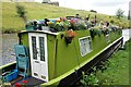 SD9321 : Narrowboat moored on the Rochdale Canal by michael ely