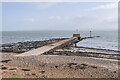 SZ3292 : Outfall jetty by Ian Capper