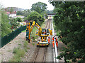 Electrification work on the Coryton line near Birchgrove