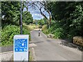 Cycle route heading into the park