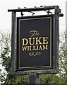 Sign for the Duke William public house