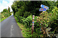 Cycle, hiking and marker posts at Tattynure