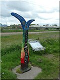 SJ3069 : Sustrans mile marker by NCN5 at Shotton by David Smith