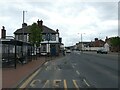 Bus shelter and the Ship Inn, Flint