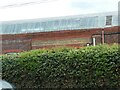 Brickwork on wall of former paper mill