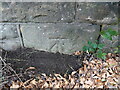 Benchmark on Berse Road bridge, Caego, Wrexham