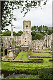 SE2768 : Ruins of Fountains Abbey from the south by Trevor Littlewood