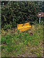 Yellow on green, Church Road, Llanfrechfa, Torfaen