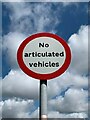 No articulated vehicles sign, Daresbury