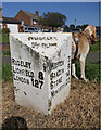 SK0418 : Old Milepost by the B5103, Wolseley Road, Rugeley by Billy Hufton