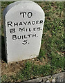 Old Milestone by the A470, Newbridge on Wye, Llanyre Parish