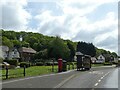 Bus shelter and letterbox by A442, Aggborough