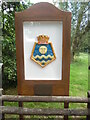 SU4296 : Board showing the HMS Phoebe badge at Phoebe Wood by David Hillas