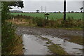 Footpath crosses byway