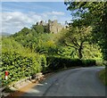 Ludlow Castle viewed from Lower Wood Road