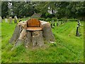 SJ7864 : St Oswald, Brereton: carved tree stump by Stephen Craven
