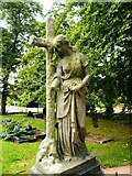 SE2025 : Mourner statue for Elizabeth West,  St Mary's churchyard, Gomersal by Humphrey Bolton