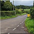 NNW along Crick Road in rural Monmouthshire