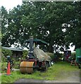 Road roller beside Rilshaw Lane