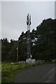 Communications mast along Houghall Lane