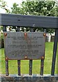 Memorial plaque at West College Scotland