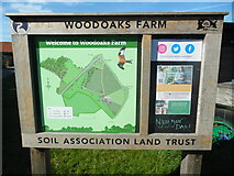 TQ0393 : Information Board at Woodoaks Farm by David Hillas