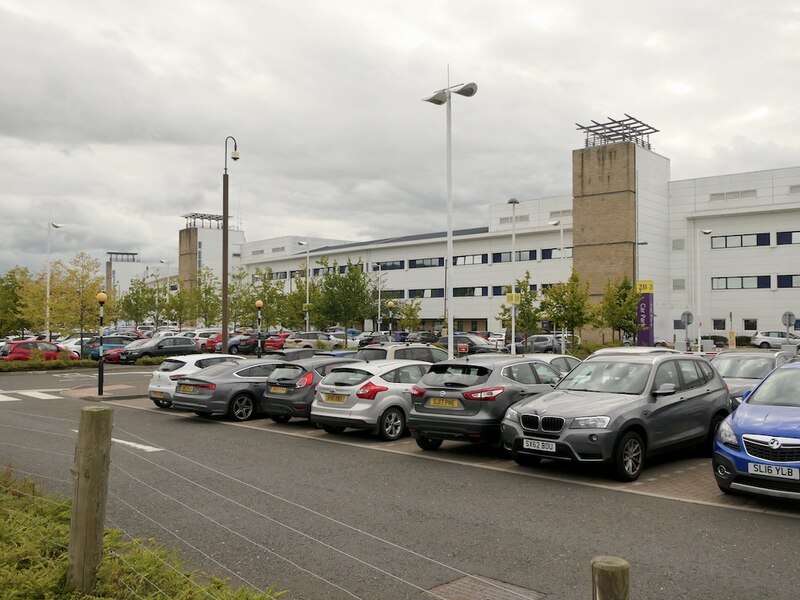 Car park, Royal Infirmary © Richard Webb :: Geograph Britain and Ireland