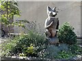 Wooden Fox Sculpture in Berwick on Tweed