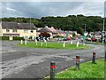 Roundabout on Ffordd Coed Mawr, Bangor