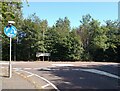 Mini roundabout on A752