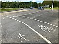 Footpath and cycle lane markings