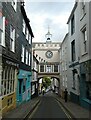 SX8060 : Totnes - High Street leading to East Gate by Rob Farrow